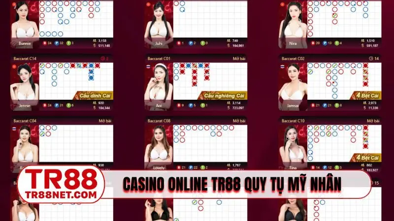 Casino online TR88 quy tụ mỹ nhân